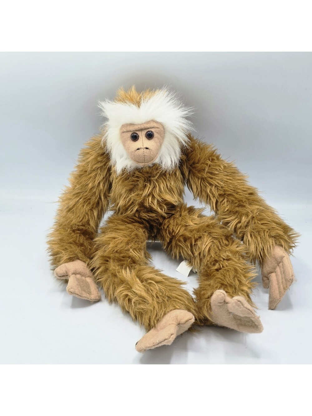 Wild Republic Hanging Monkey Gibbon Hook & Loop Limbs Brown Stuffed Animal Toy